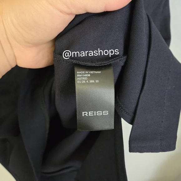 Reiss Astrid Side Slit Jersey Polo Midi Dress